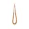 Light Brown Wood Necklace Handmade Geometric Beaded Garland Sculpture